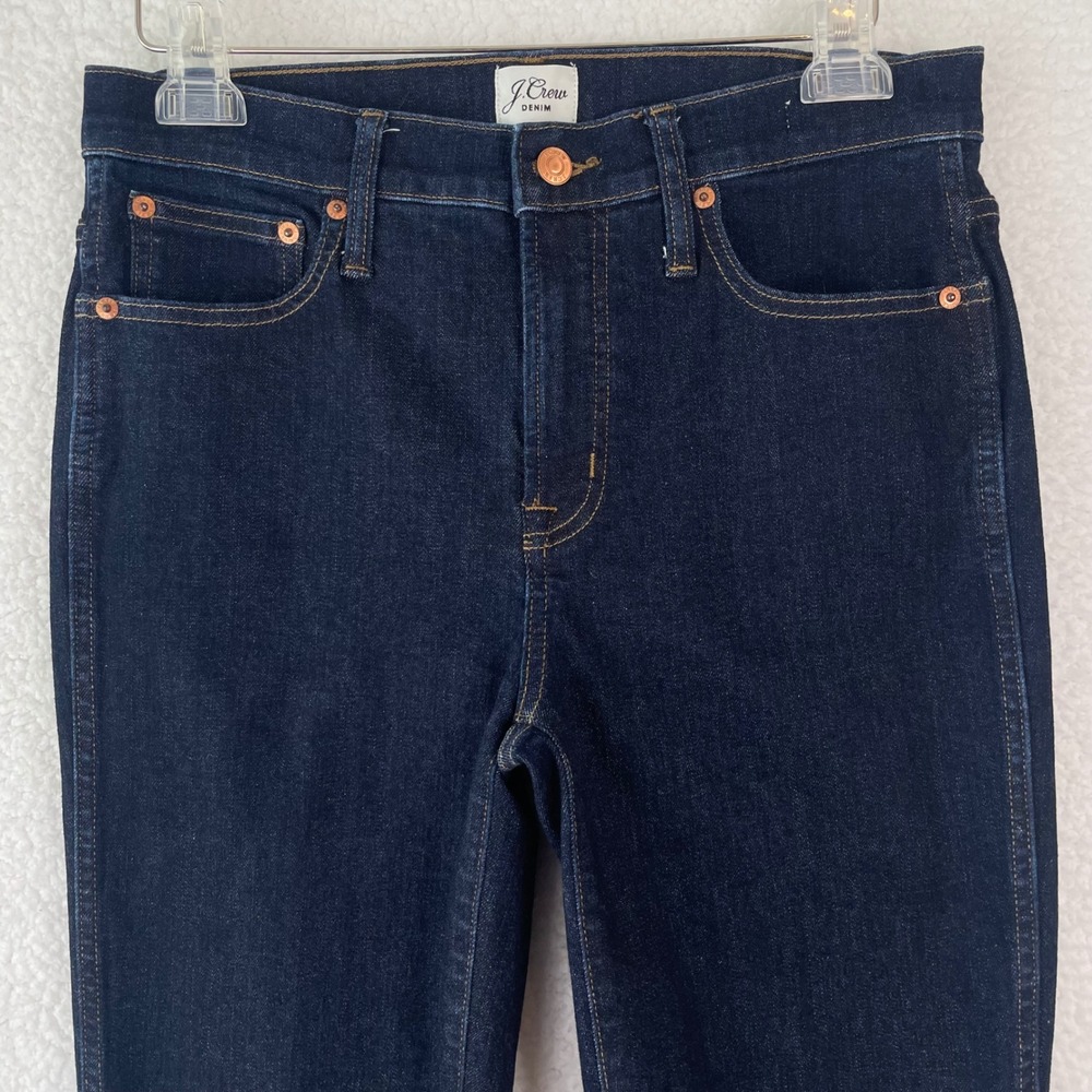 J.Crew Denim 9 Inch Vintage Straight High Rise Jeans Indigo Blue Size 29